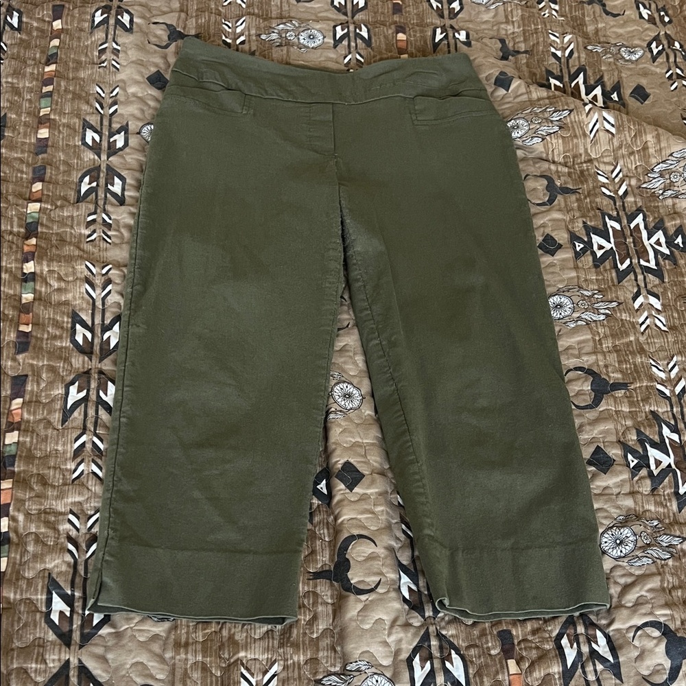 Olive Green Women's capris